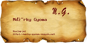 Márky Gyoma névjegykártya